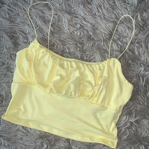 Yellow crop top